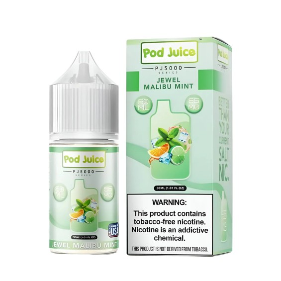 Pod Juice - PJ5000 - Jewel Malibu Mint Orjinal Salt Likit