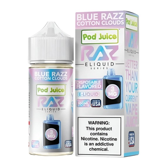 Pod Juice - X Raz - Blue Razz Cotton Clouds
